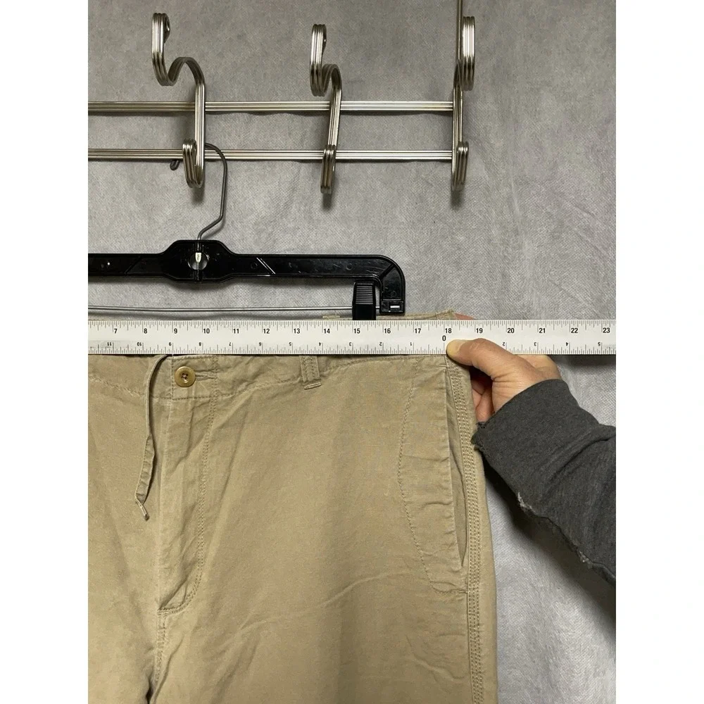 Banana Republic Pants Men 35x33 36x33 Linen Cotton Drawstring Baggy Casual Chino